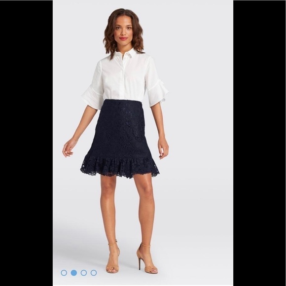 NEW Draper James Tulip Lace Mini Skirt - Picture 1 of 4